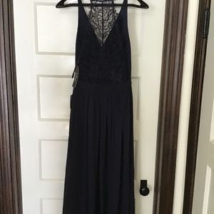 Lulus Navy blue lace long evening Prom/Wedding/Special Occasion